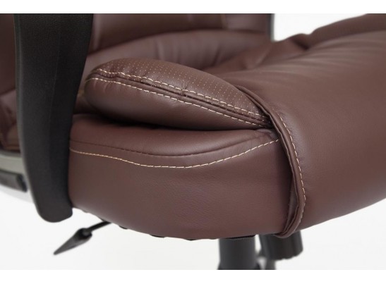 Кресло BARON (кожзам/коричневый/перфорированный) в Кургане
