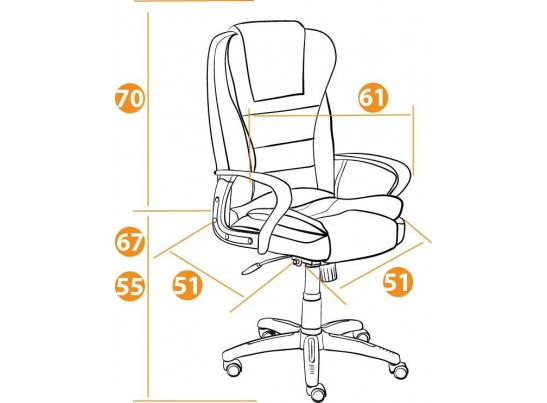 Кресло BARON (кожзам/коричневый/перфорированный) в Кургане