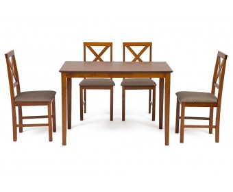 Обеденный комплект эконом Хадсон (стол + 4 стула)/ Hudson Dining Set