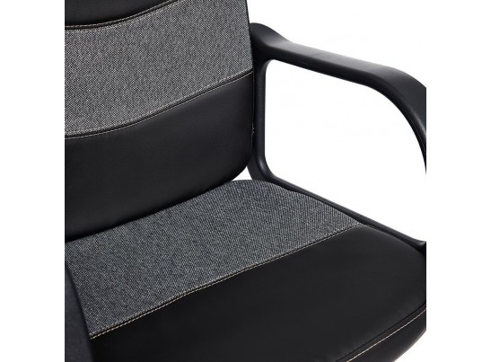 Кресло BAGGI (кожзам/ткань/черный/серый) в Кургане