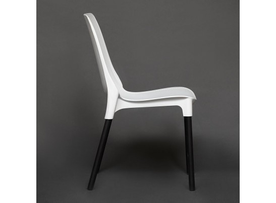 Стул GENIUS (mod 75) белый/черные ножки