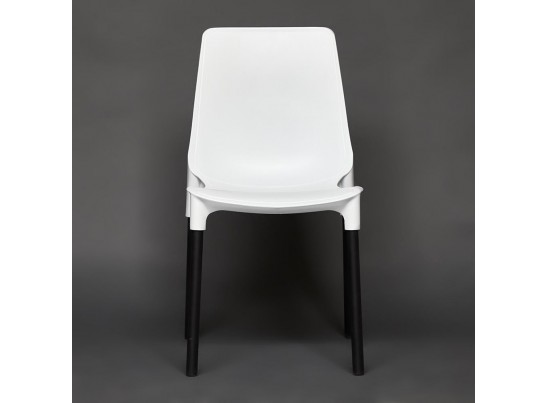 Стул GENIUS (mod 75) белый/черные ножки