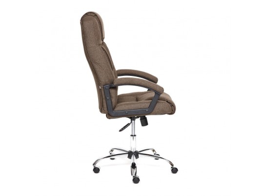 Кресло BERGAMO хром (ткань/коричневый) в Кургане