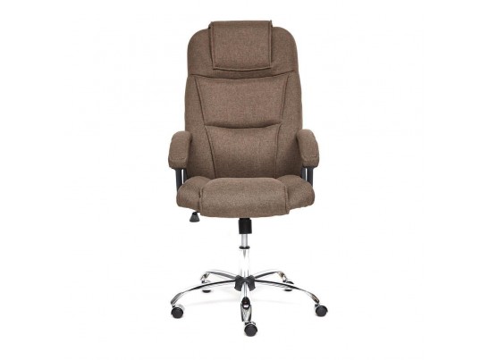 Кресло BERGAMO хром (ткань/коричневый) в Кургане
