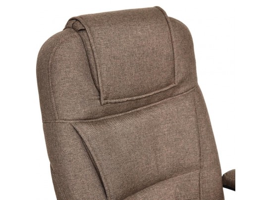 Кресло BERGAMO хром (ткань/коричневый) в Кургане