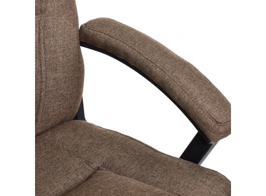 Кресло BERGAMO хром (ткань/коричневый) в Кургане