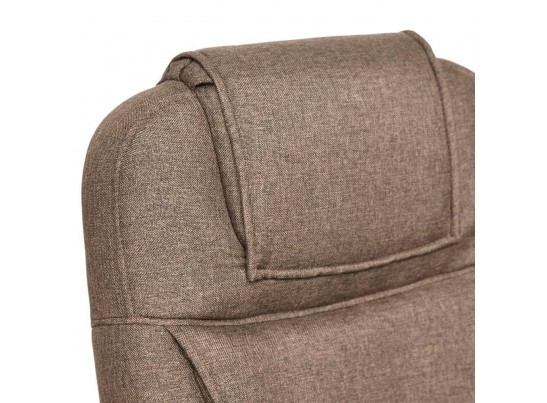 Кресло BERGAMO хром (ткань/коричневый) в Кургане