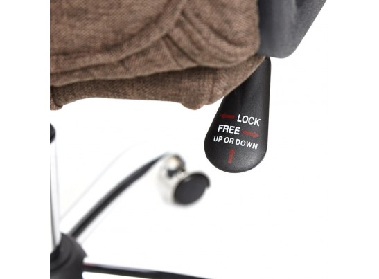 Кресло BERGAMO хром (ткань/коричневый) в Кургане