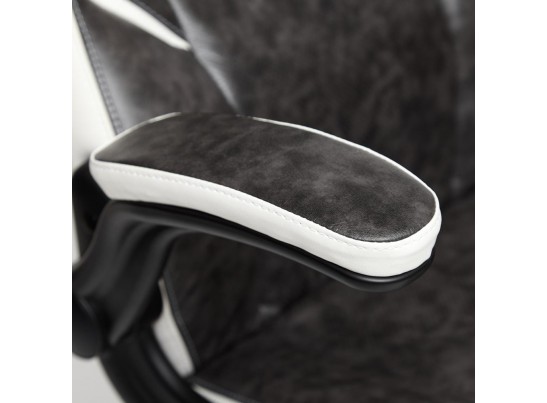 Кресло BAZUKA (кожзам/серый/белый) в Кургане