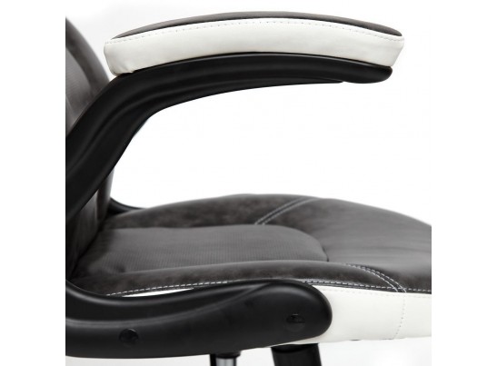 Кресло BAZUKA (кожзам/серый/белый) в Кургане