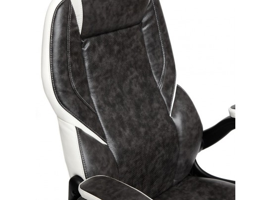 Кресло BAZUKA (кожзам/серый/белый) в Кургане