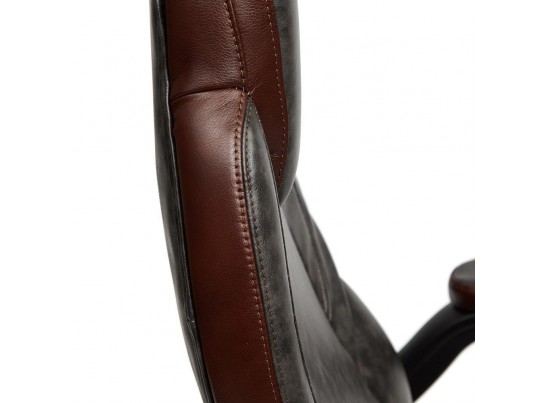 Кресло BAZUKA (кожзам/серый/коричневый) в Кургане