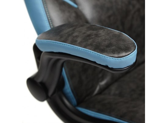 Кресло BAZUKA (кожзам/серый/голубой) в Кургане