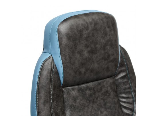 Кресло BAZUKA (кожзам/серый/голубой) в Кургане