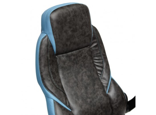 Кресло BAZUKA (кожзам/серый/голубой) в Кургане