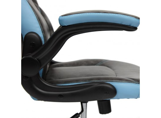 Кресло BAZUKA (кожзам/серый/голубой) в Кургане