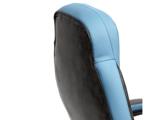 Кресло BAZUKA (кожзам/серый/голубой) в Кургане