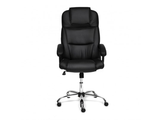 Кресло BERGAMO хром (кожзам/черный) в Кургане
