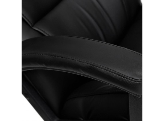 Кресло BERGAMO хром (кожзам/черный) в Кургане
