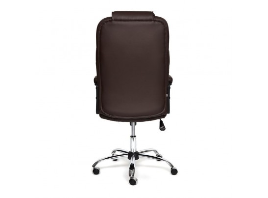 Кресло BERGAMO хром (кожзам/коричневый) в Кургане