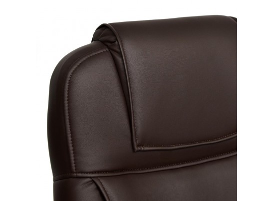 Кресло BERGAMO хром (кожзам/коричневый) в Кургане