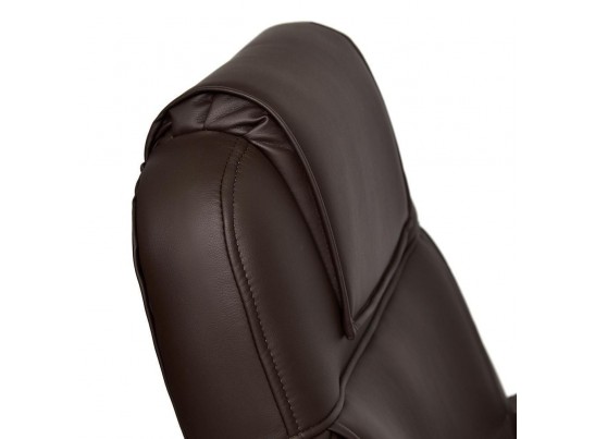 Кресло BERGAMO хром (кожзам/коричневый) в Кургане