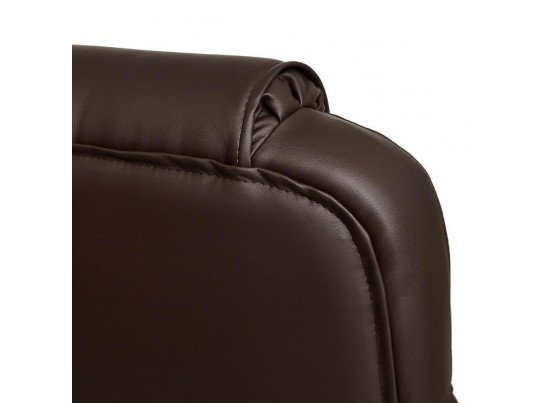 Кресло BERGAMO хром (кожзам/коричневый) в Кургане