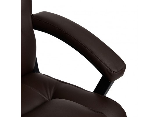 Кресло BERGAMO хром (кожзам/коричневый) в Кургане