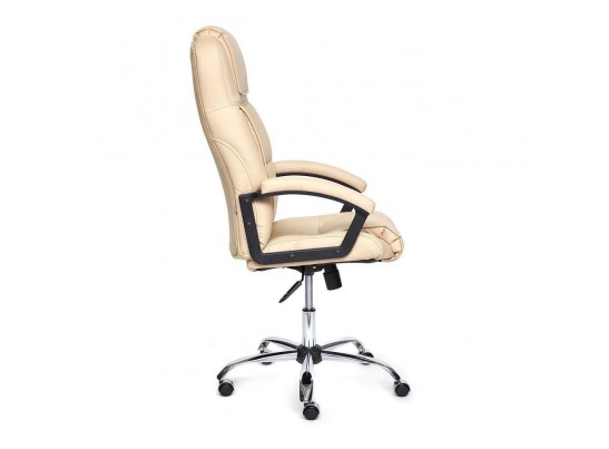Кресло BERGAMO хром (кожзам/бежевый) в Кургане