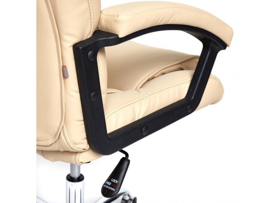 Кресло BERGAMO хром (кожзам/бежевый) в Кургане