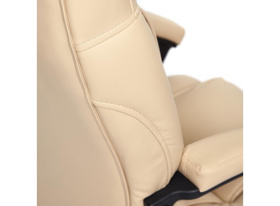 Кресло BERGAMO хром (кожзам/бежевый) в Кургане