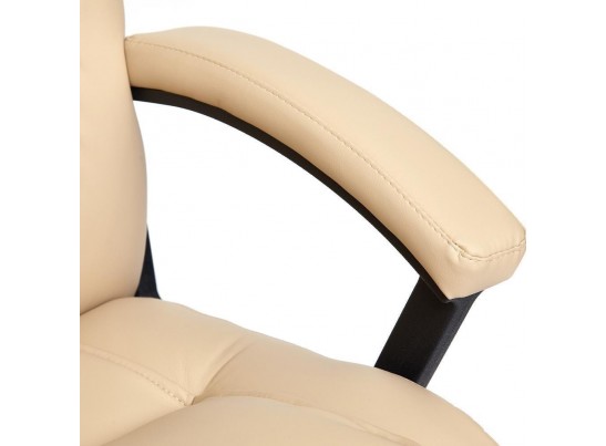 Кресло BERGAMO хром (кожзам/бежевый) в Кургане