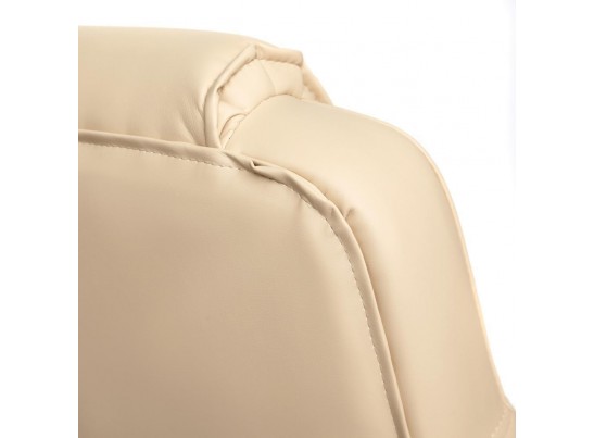 Кресло BERGAMO хром (кожзам/бежевый) в Кургане