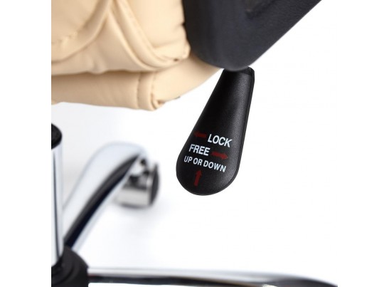 Кресло BERGAMO хром (кожзам/бежевый) в Кургане