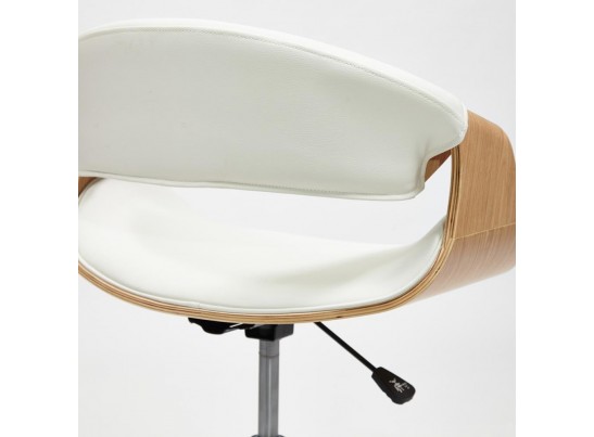 Кресло BEND (натуральный/кожзам/белый) в Кургане