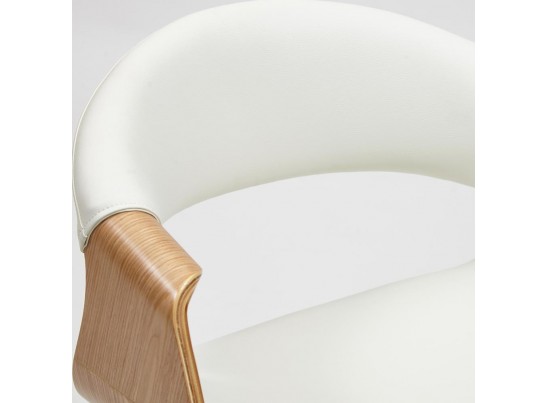 Кресло BEND (натуральный/кожзам/белый) в Кургане