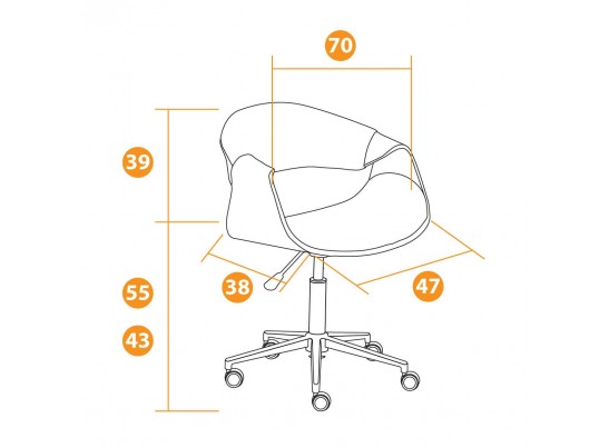 Кресло BEND (натуральный/кожзам/белый) в Кургане