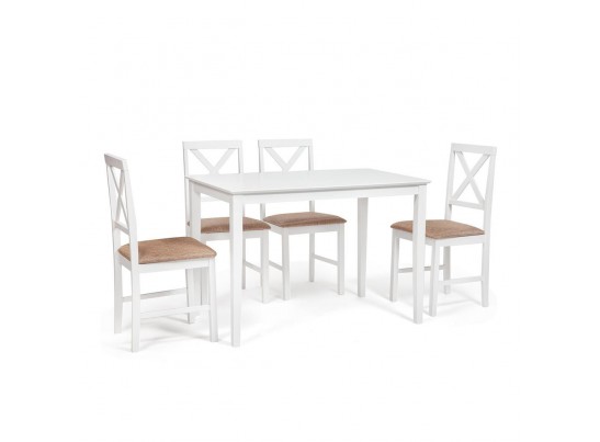 Обеденный комплект эконом Хадсон (стол + 4 стула)/ Hudson Dining Set