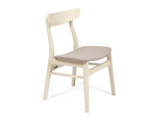 Стул с мягким сиденьем Rabat (дерево гевея/античный белый) в Кургане