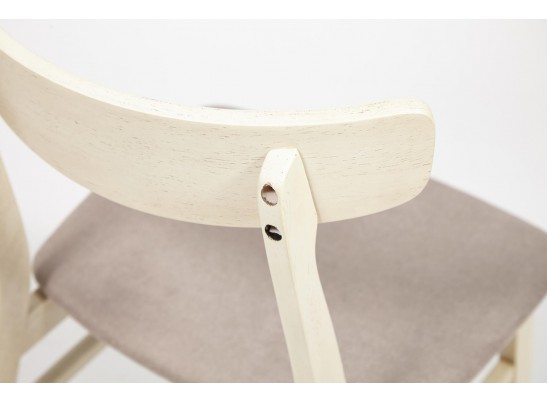 Стул с мягким сиденьем Rabat (дерево гевея/античный белый) в Кургане