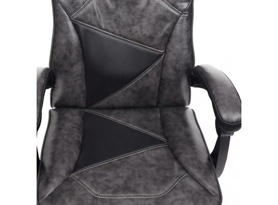 Кресло ARENA (кожзам/серый/черный) в Кургане