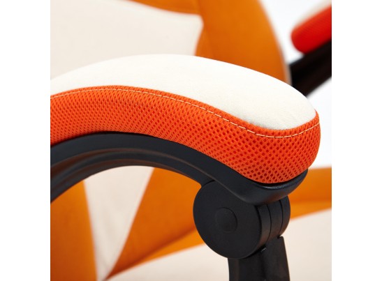Кресло ARENA (флок/ткань/молочный/оранжевый) в Кургане