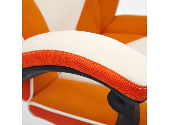 Кресло ARENA (флок/ткань/молочный/оранжевый) в Кургане