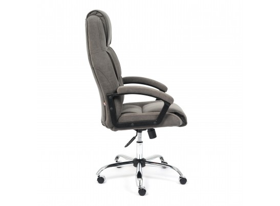 Кресло BERGAMO хром (флок/серый) в Кургане