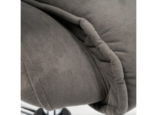 Кресло BERGAMO хром (флок/серый) в Кургане