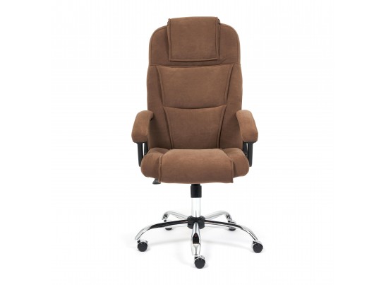 Кресло BERGAMO хром (флок/коричневый) в Кургане