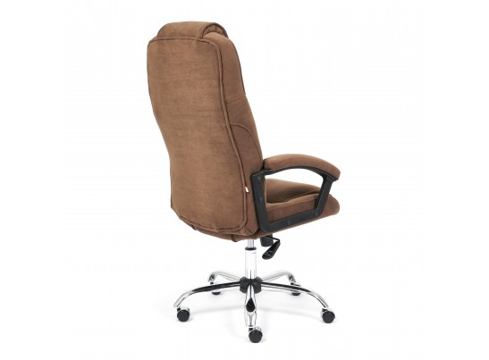 Кресло BERGAMO хром (флок/коричневый) в Кургане