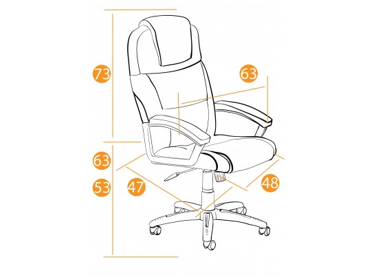 Кресло BERGAMO (флок коричневый) в Кургане