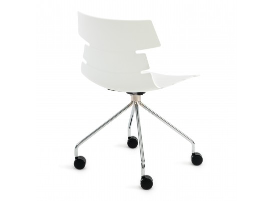 Стул офисный HANSEN (mod. 606-1) белый/хром