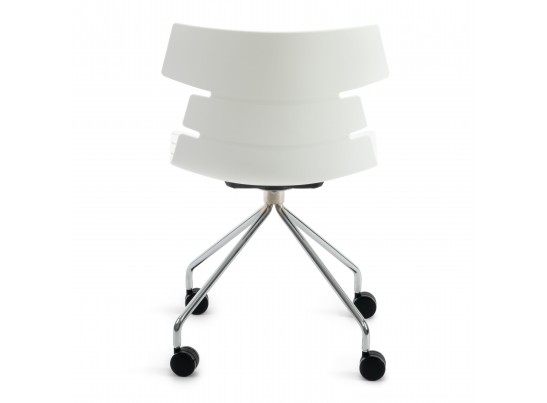 Стул офисный HANSEN (mod. 606-1) белый/хром